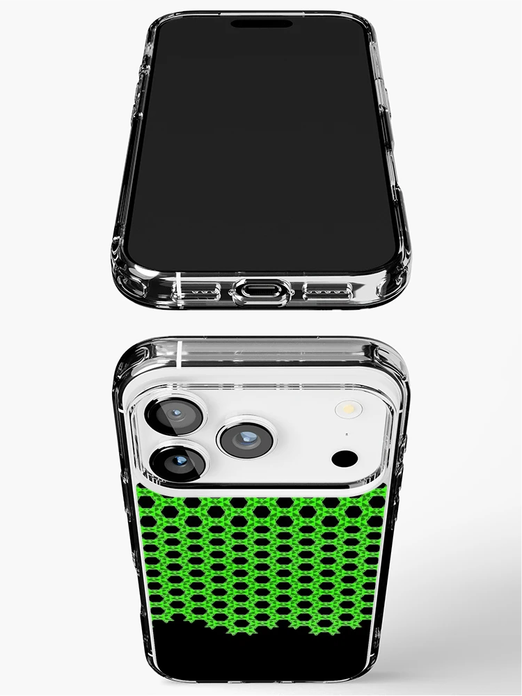 Thumbnail 3 of 5, iPhone Case, Green Geometric Pattern designed and sold by Patterner.