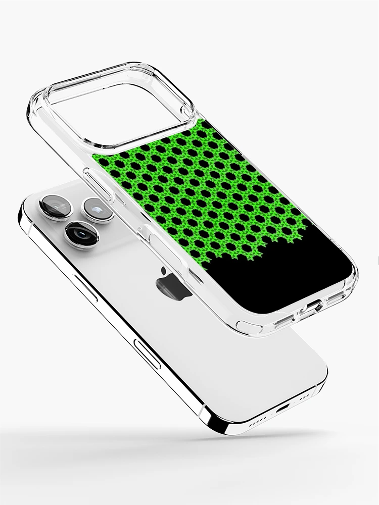 Thumbnail 2 of 5, iPhone Case, Green Geometric Pattern designed and sold by Patterner.