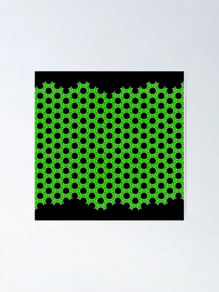 Thumbnail 1 of 3, Poster, Green Geometric Pattern designed and sold by Patterner.
