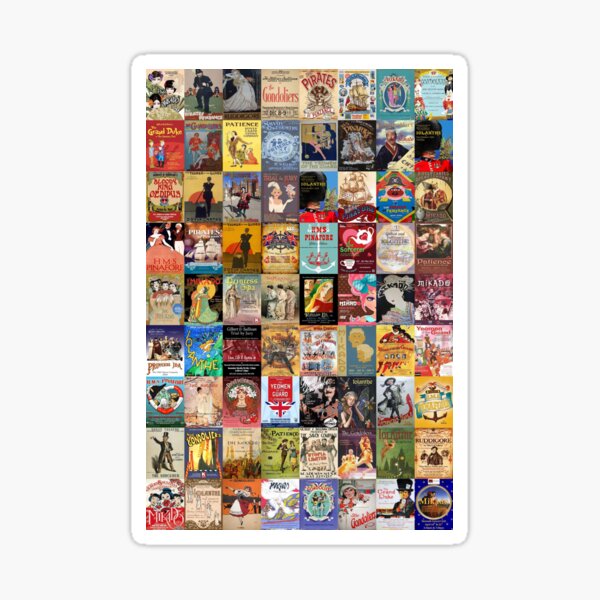 Gilbert and Sullivan Opera Posters Sticker