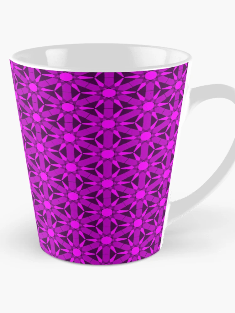 Thumbnail 1 of 4, Coffee Mug, Pink Hexagonal Star Geometric Pattern designed and sold by Patterner.