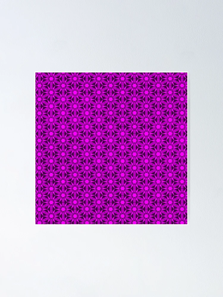 Thumbnail 1 of 3, Poster, Pink Hexagonal Star Geometric Pattern designed and sold by Patterner.