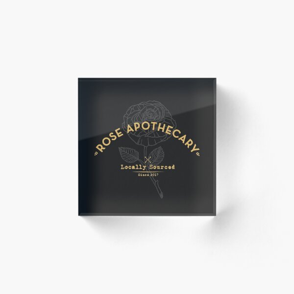 Dark Rose Apothecary Acrylic Block