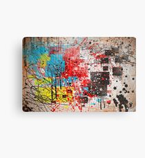 Abstract, Splatter, Paint, Print, Thrown paint, jackson pollock, painting, art, picture, poster, drip, aged, expressionist, pop art, liquid, action, joe badon Metal Print