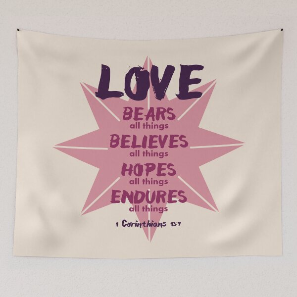 Item preview, 1 Corinthians 13:7 Love Bears, Believes, Hopes and Endures designed and sold by TheFaithful.