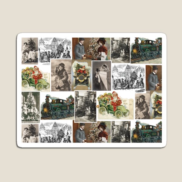 Victorian Christmas Collage Magnet