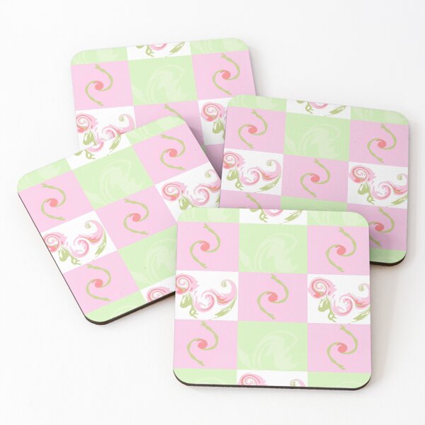 Item preview, Modern Quilt Floral Beanstalk Lime Pink designed and sold by PageDesigns.