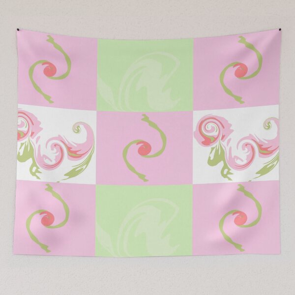 Item preview, Modern Quilt Floral Beanstalk Lime Pink designed and sold by PageDesigns.