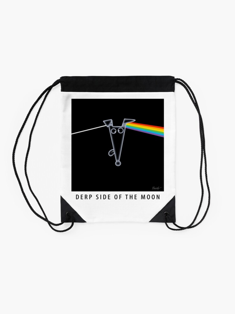 Alternate view of Derp Side of the Moon Drawstring Bag