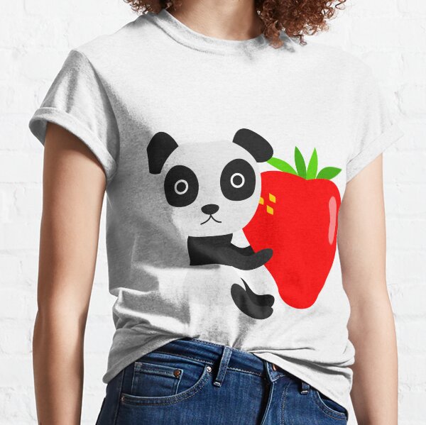 Xiu the panda with a strawberry Classic T-Shirt