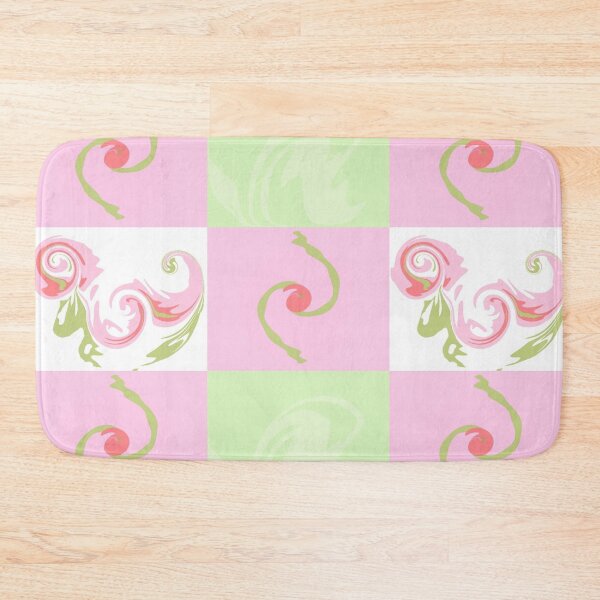Item preview, Modern Quilt Floral Beanstalk Lime Pink designed and sold by PageDesigns.