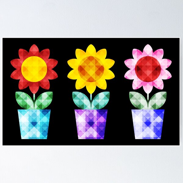 Artikelvorschau, Mid-Century Modern Facettierte süße Blumen entworfen und verkauft von Elsy's Art.