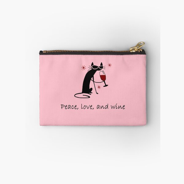 Item preview, Peace, Love and Wine Drunk Cat design designed and sold by webdango.