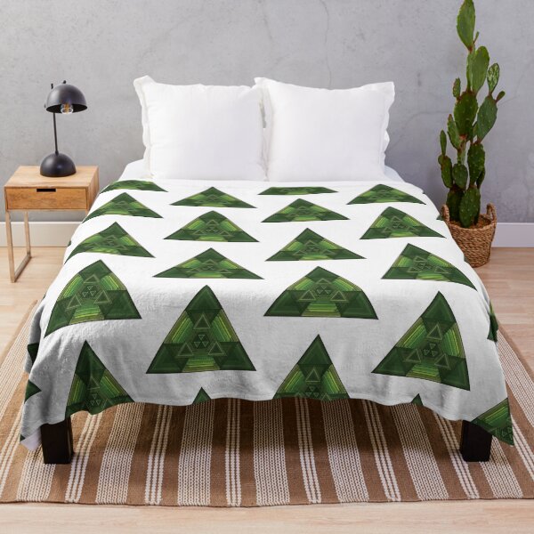 Item preview, Vibrant green retro style geometric triangles art designed and sold by GeometricEye.