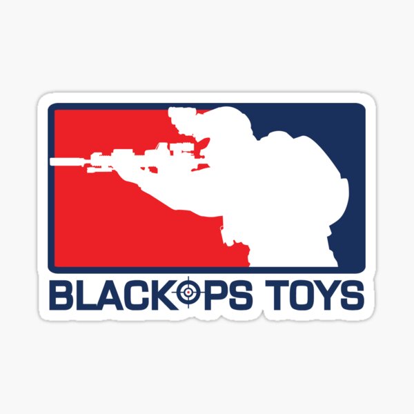 Red White and Blue BlackOpsToys Logo Sticker