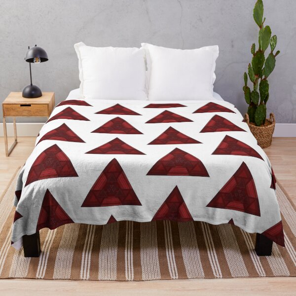 Item preview, Vibrant red retro style geometric triangles art designed and sold by GeometricEye.