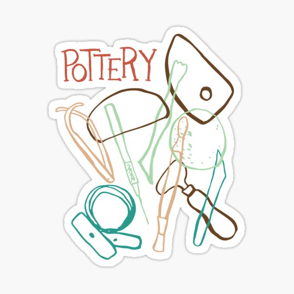 Pottery Making Tools T Shirt Sticker