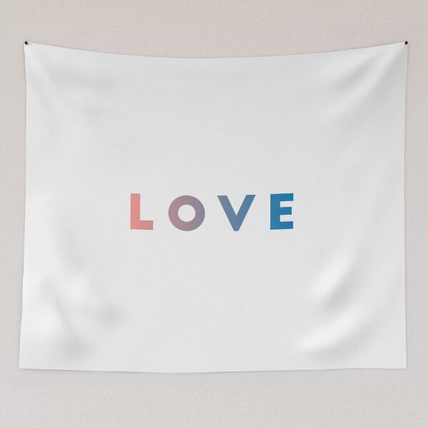 Item preview, LOVE pink to blue pretty gradient text designed and sold by loshijosdesma2.