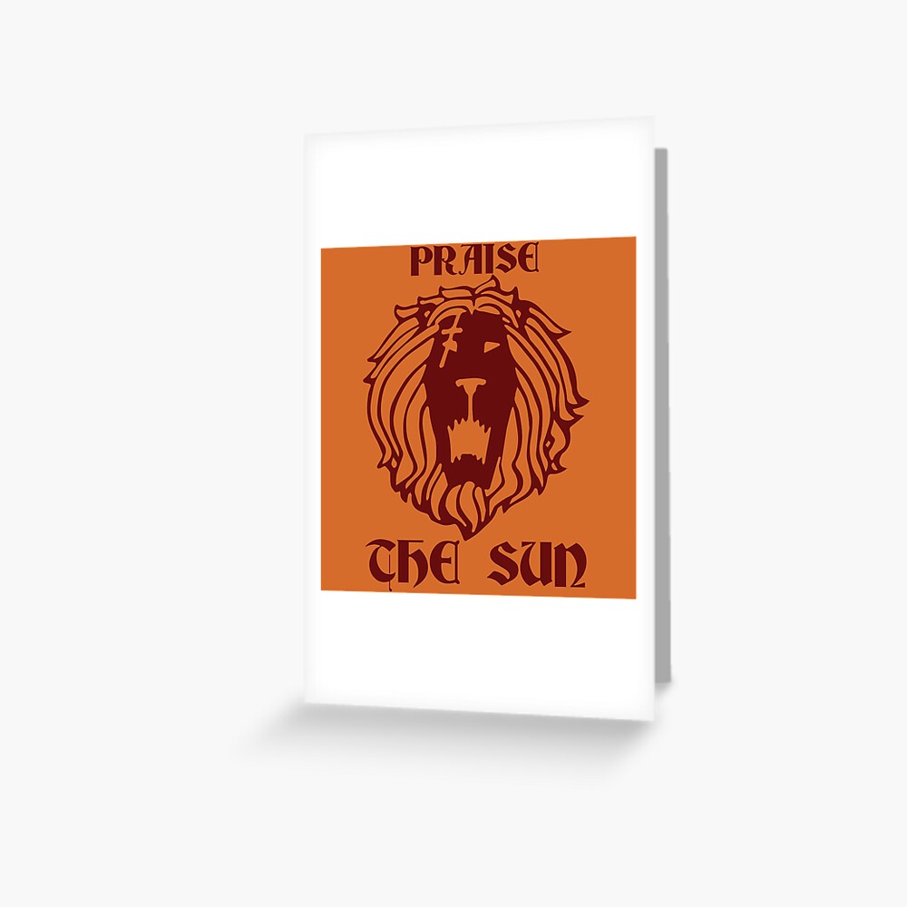 Praise The Sun The Lion S Sin Of Pride Escanor Greeting Card By Cybervengeance Redbubble