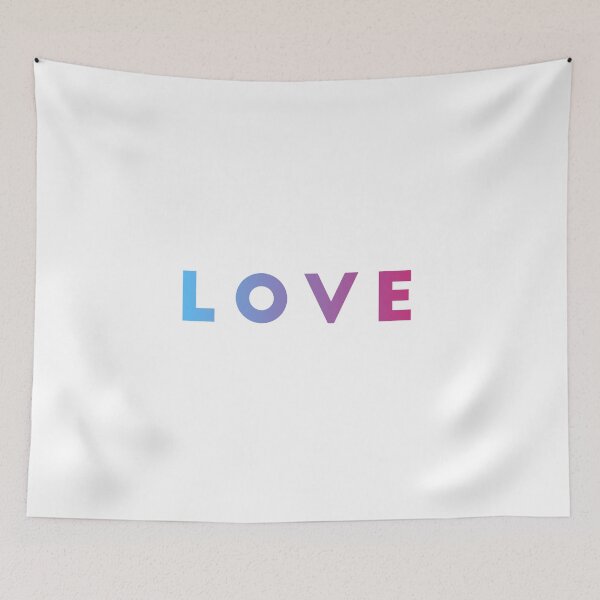 Item preview, LOVE blue to maroon pretty gradient text designed and sold by loshijosdesma2.