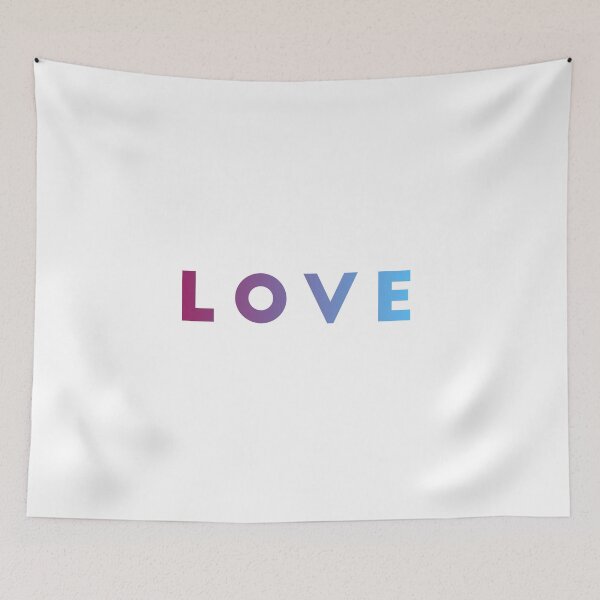 Item preview, LOVE maroon to blue pretty gradient text designed and sold by loshijosdesma2.