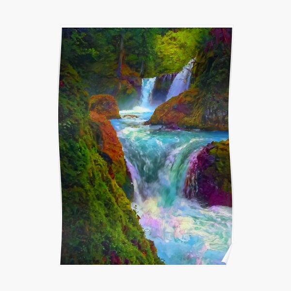 The Lothlrien Waterfalls Poster