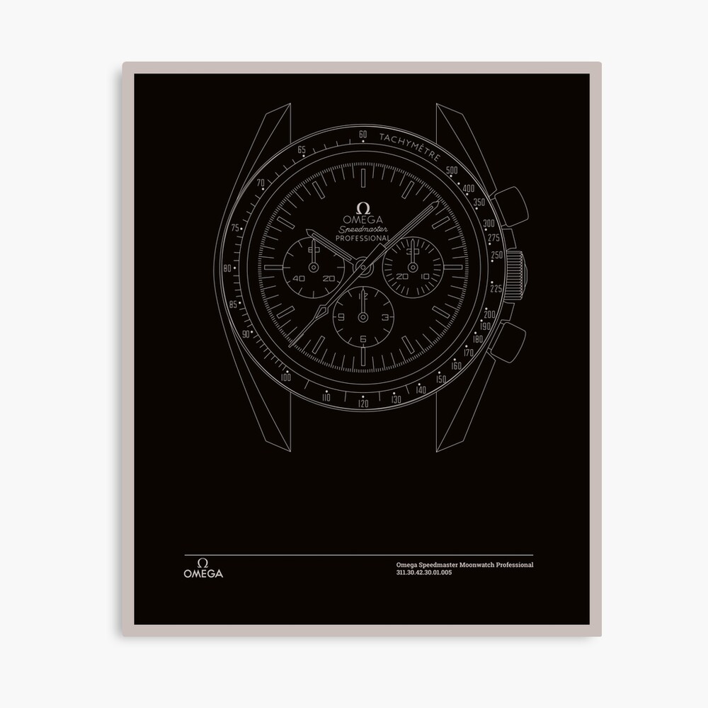 Omega Speedmaster First Watch Auf Dem Mond Getragen Poster Von Alposter Redbubble