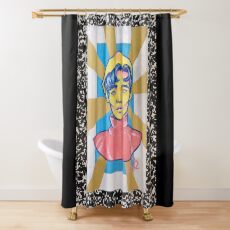 Composition Notebook Drawing Shower Curtain