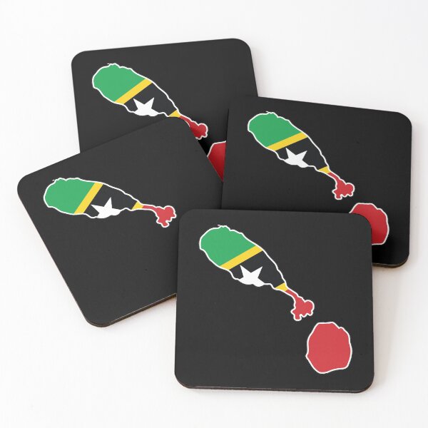 Item preview, St Kitts and Nevis National Flag Clipped into Map of St Kitts and Nevis designed and sold by IdentiTee Studios.