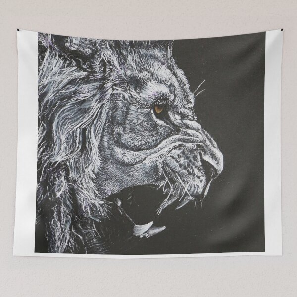 Item preview, Black and White Lion Art designed and sold by Kitslam Art.