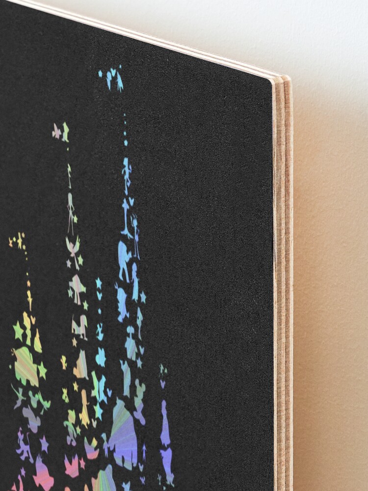 Alternate view of Happiest Castle On Earth (Rainbow Explosion) Mounted Print