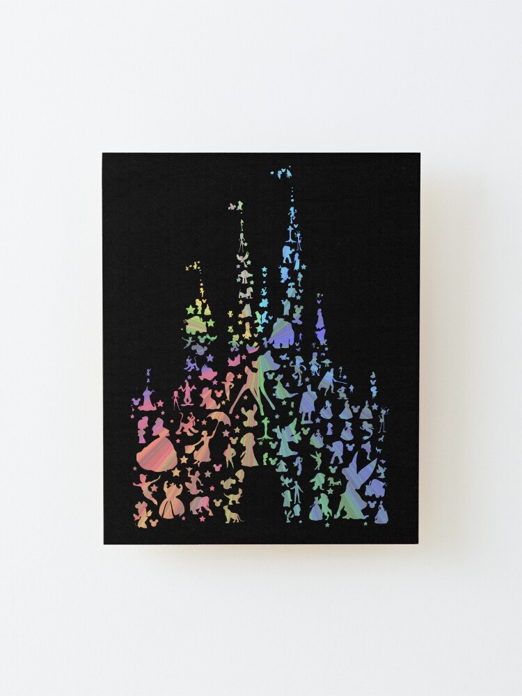 Alternate view of Happiest Castle On Earth (Rainbow Explosion) Mounted Print