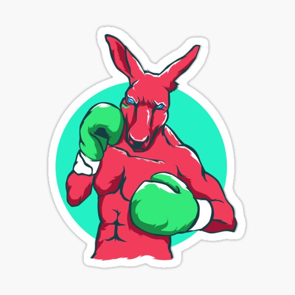 Boxing Kangaroo Stickers Redbubble