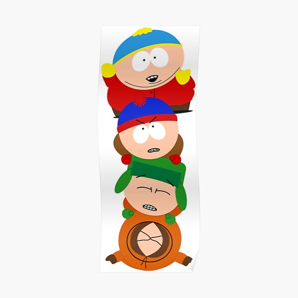 South park - Eric Cartman, Kyle Broflovski, Stan Marsh, Kenny McCormick - Pill up Poster
