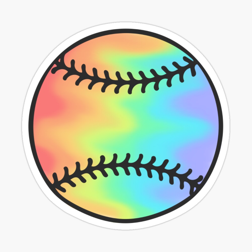 Tie dye softball Sticker for Sale by LydiaJune Redbubble