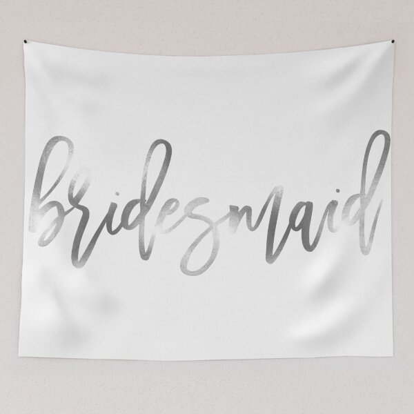 Item preview, calligraphy bridesmaid silver designed and sold by Anika Todalen.