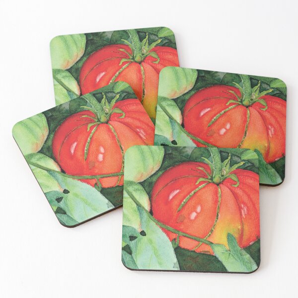 Item preview, Zippered Heirloom Tomato in Watercolor and Colored Pencil designed and sold by Kelly Roy.