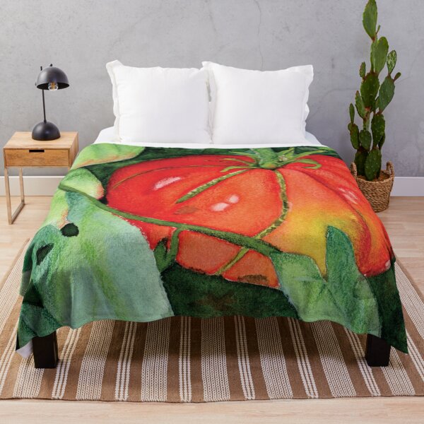 Item preview, Zippered Heirloom Tomato in Watercolor and Colored Pencil designed and sold by Kelly Roy.