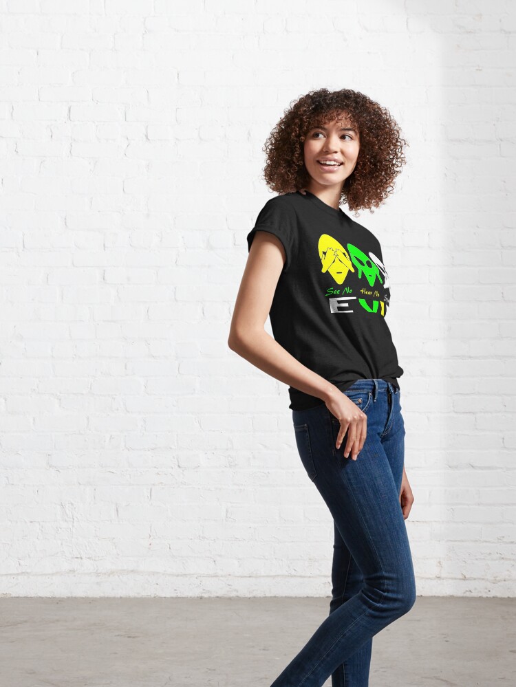 Alternate view of See Hear Speak No Evil Alien Design Classic T-Shirt