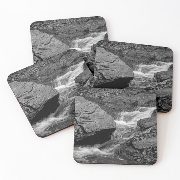 Item preview, Cascading creek with rocks and stones, in black and white designed and sold by Allen Penton.