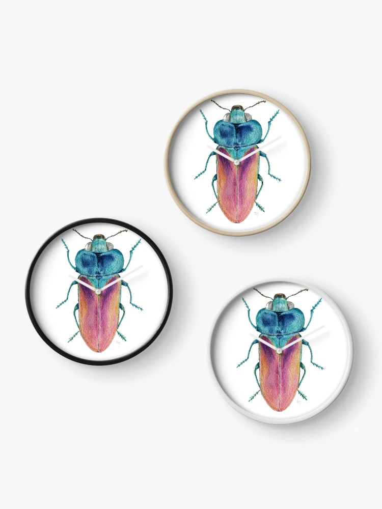 Thumbnail 3 of 4, Clock, Beetle Bug designed and sold by Reneesodyssey.