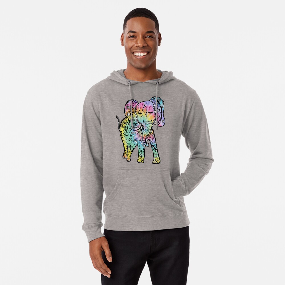 tie dye elephant hoodie