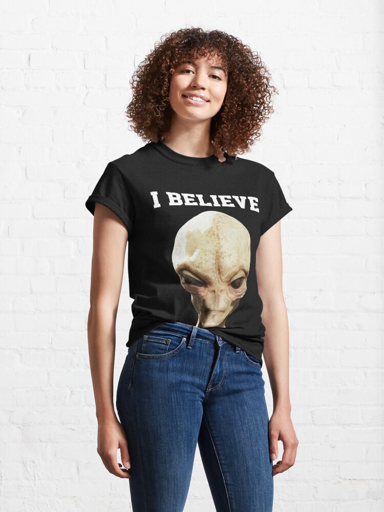 Alternate view of I Believe Alien Design Classic T-Shirt