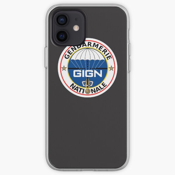 GIGN National Gendarmerie Intervention Group Logo Coque souple iPhone