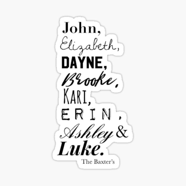Item preview, Karen Kingsbury's The Baxter's designed and sold by ArtworkBySarahN.