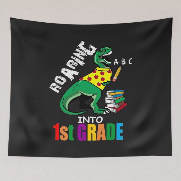Item preview, Roaring Into 1st Grade T Rex Back To School for boys girls designed and sold by hadleydesigns.