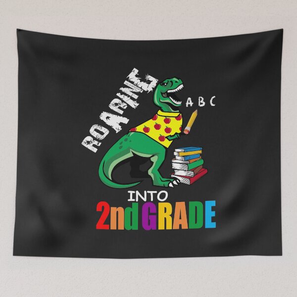 Item preview, Roaring Into 2nd Grade T Rex Back To School for boys girls designed and sold by hadleydesigns.