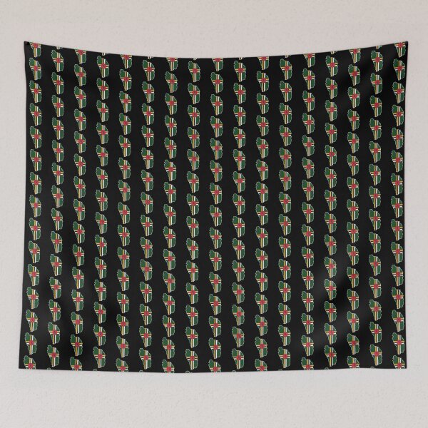 Item preview, Dominica National Flag Clipped into Map of Dominica  designed and sold by IdentiTee Studios.
