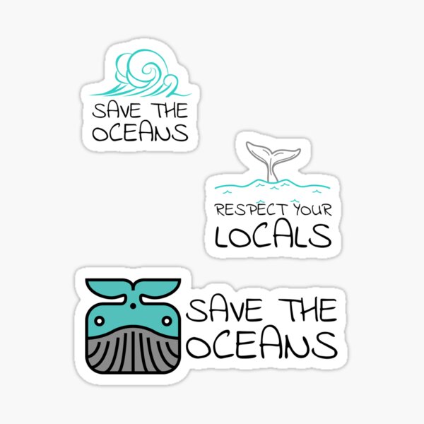 Item preview, Save The Oceans Sticker Pack designed and sold by tristahx.