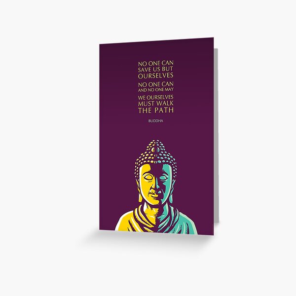 Carte De Vœux Citation Inspirante De Bouddha La Solitude Est Le Bonheur Par Elvindantes Redbubble